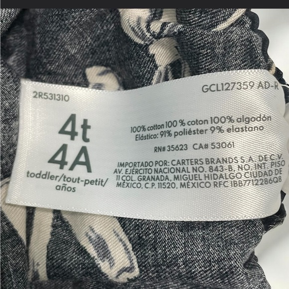 Carter’s Girls  White and Black Bow-Patterned Skirt and Sweatshirt Set - Picture 12 of 12